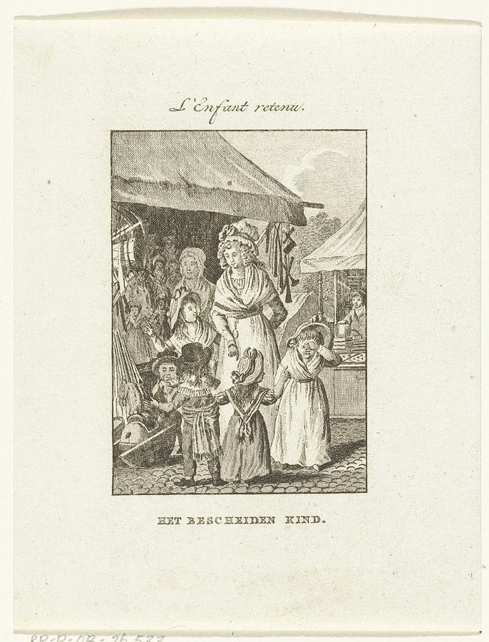 Mother With Children At Stall With Toys, Jan Lucas Van Der Beek, After Isaac Van Haastert, 1781 - 17 Painting