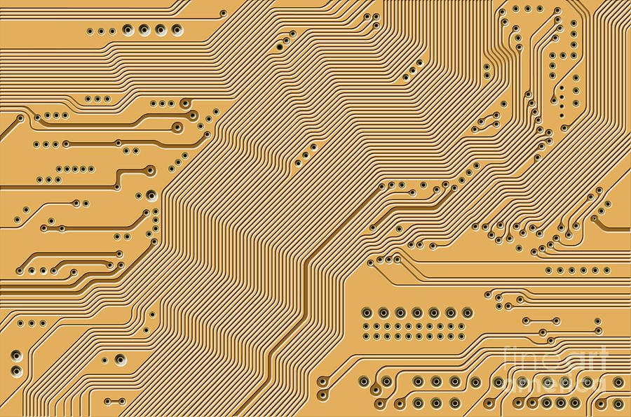 Motherboard - Printed Circuit Digital Art