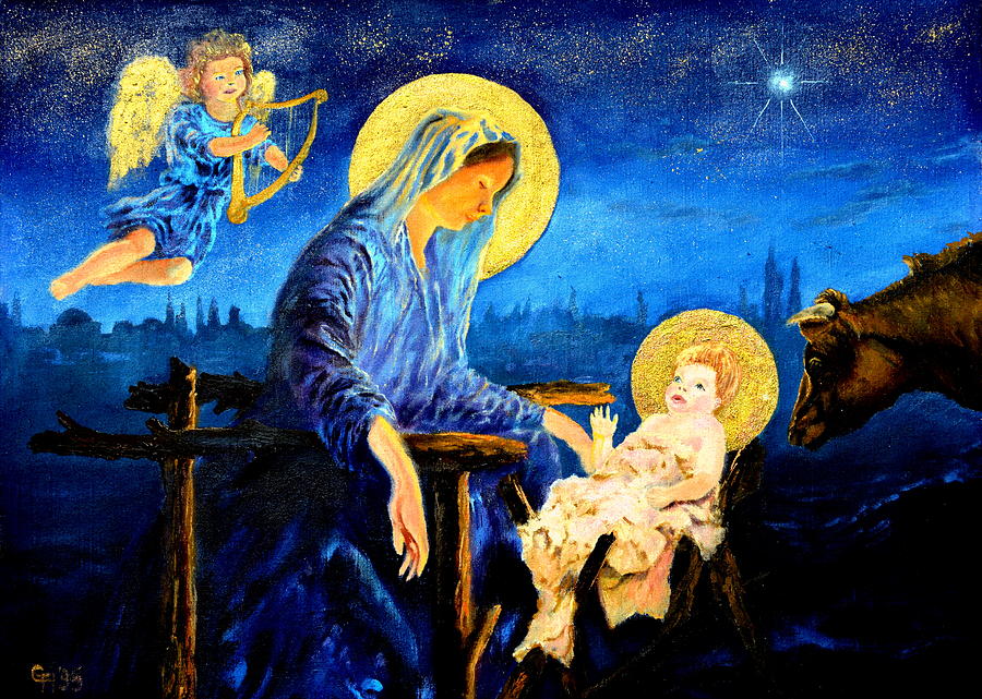 Christmas Painting - Motherhood by Henryk Gorecki