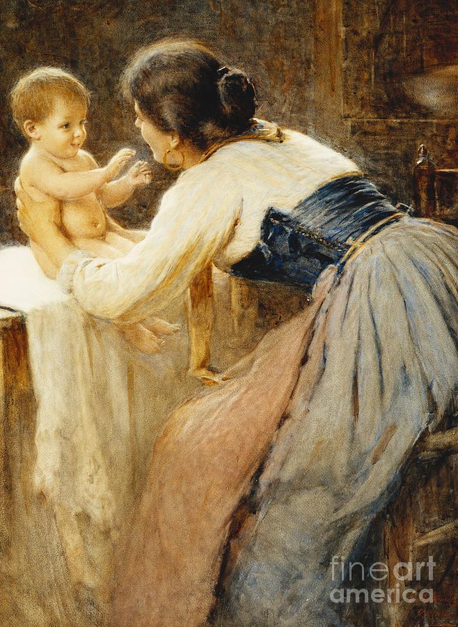 Motherly Love Painting by Publio de Tommasi