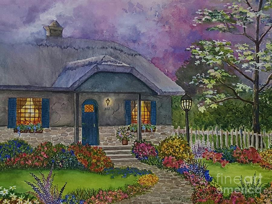 Mothers Cottage Painting by Lisa Debaets