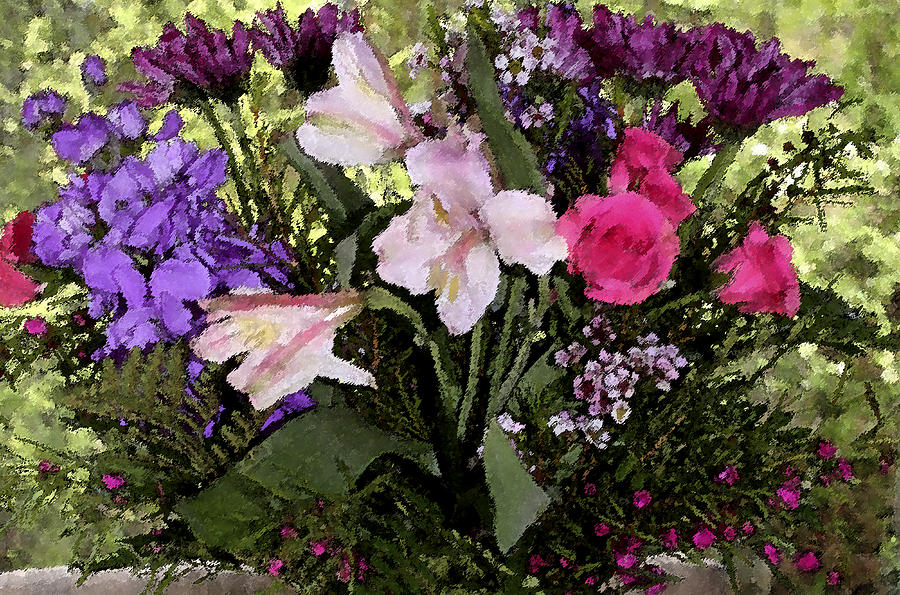 Floral Arrangement Photograph - Mothers Day Bouquet by Mary Gaines Floral Arrangement Photograph - Mothers Day Bouquet by Mary Gaines