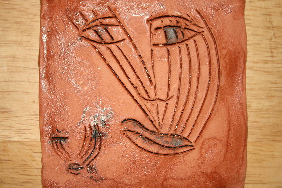 Mothers eye - tile Ceramic Art by Gloria Ssali