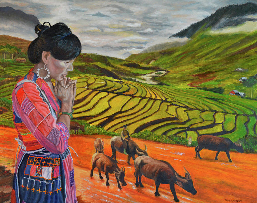 Mothers Land Painting by Thu Nguyen