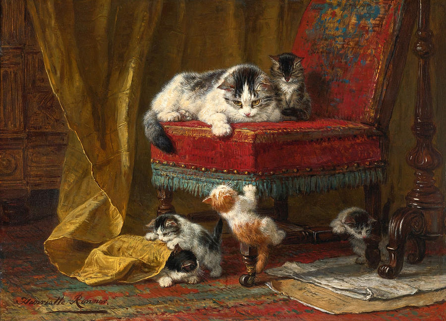 Mothers Pride Painting by Henriette Ronner-Knip