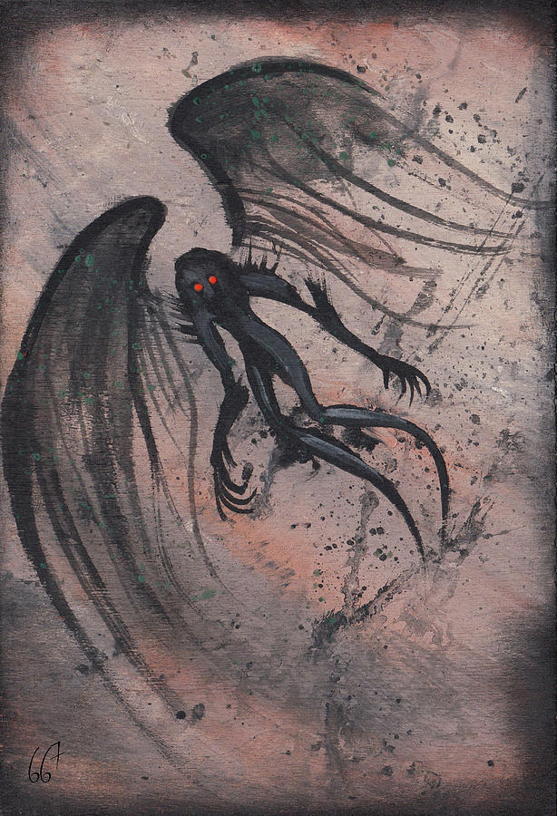 Mothman 1 Painting by Macabre Creations - Fine Art America