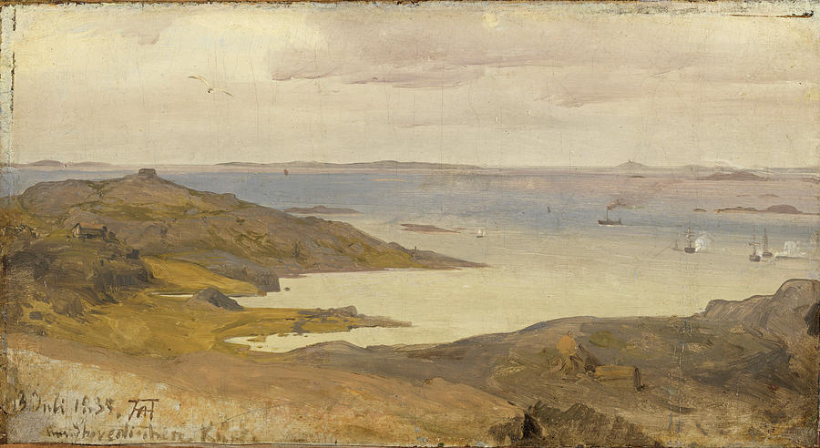 Motif from Bohuslan, Sweden. Study Painting by Andreas Achenbach