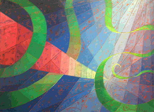 Motion within an infinite space 2 Painting by Walter Casaravilla