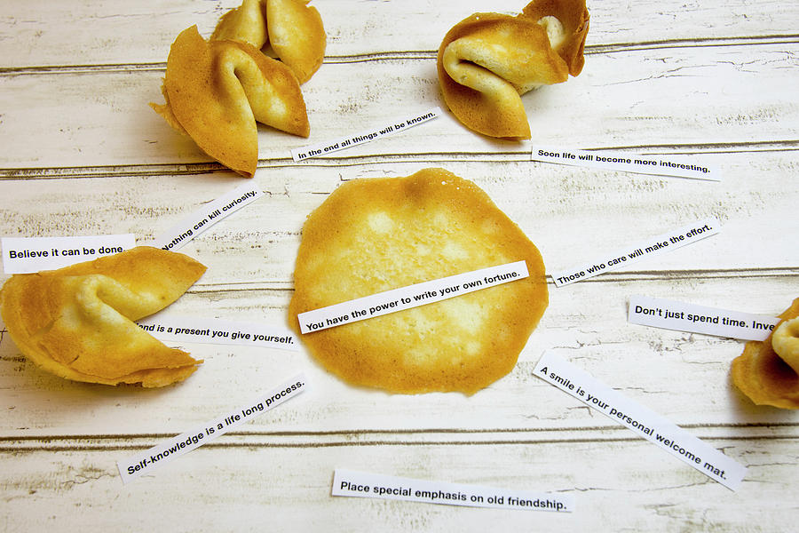 Motivational fortune cookie Photograph by Karen Foley