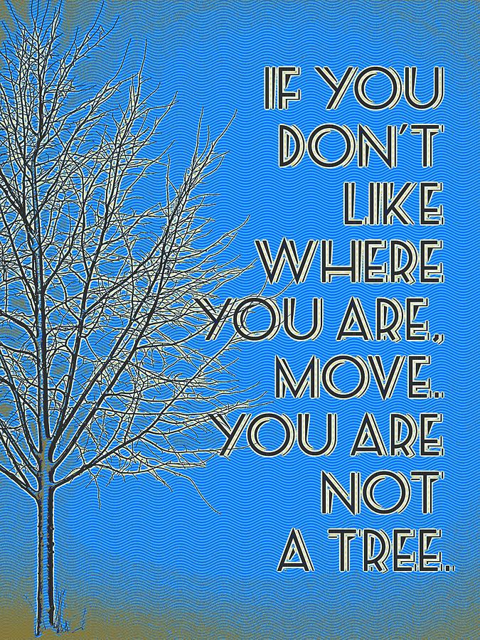 Motivational - if you don't like where you are, move. You are not a ...