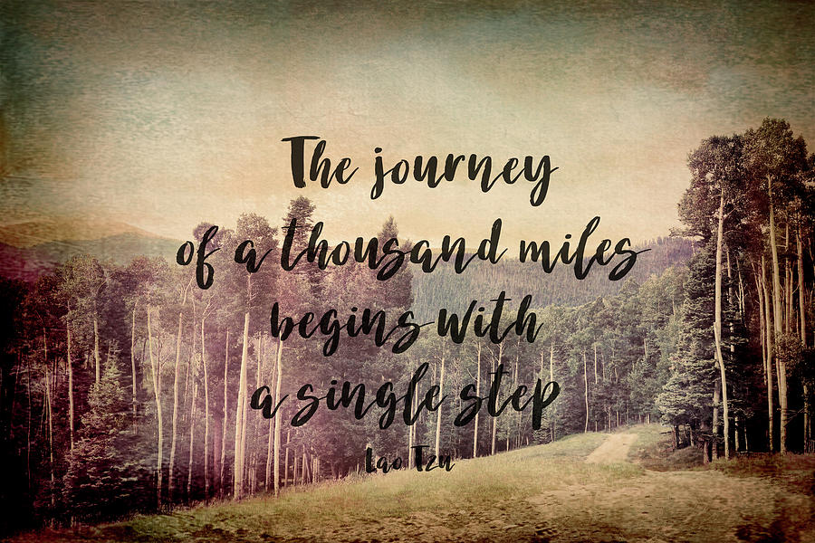 Motivational Quote The Journey Photograph by Ann Powell