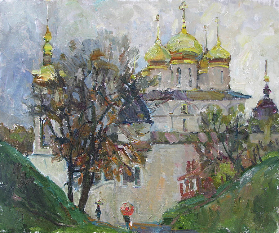 Motives of autumn. Dmitrov city Painting by Juliya Zhukova