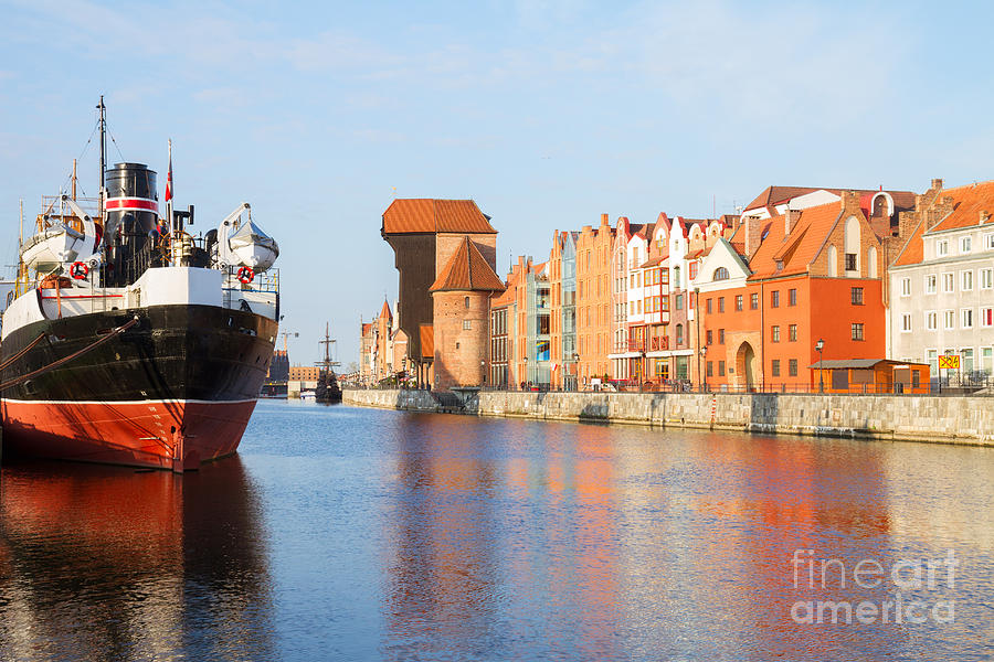 Motlawa Quay and Old  Gdansk Photograph by Anastasy Yarmolovich