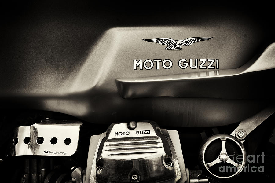 Moto Guzzi V7 Cafe Racer Sepia Photograph by Tim Gainey