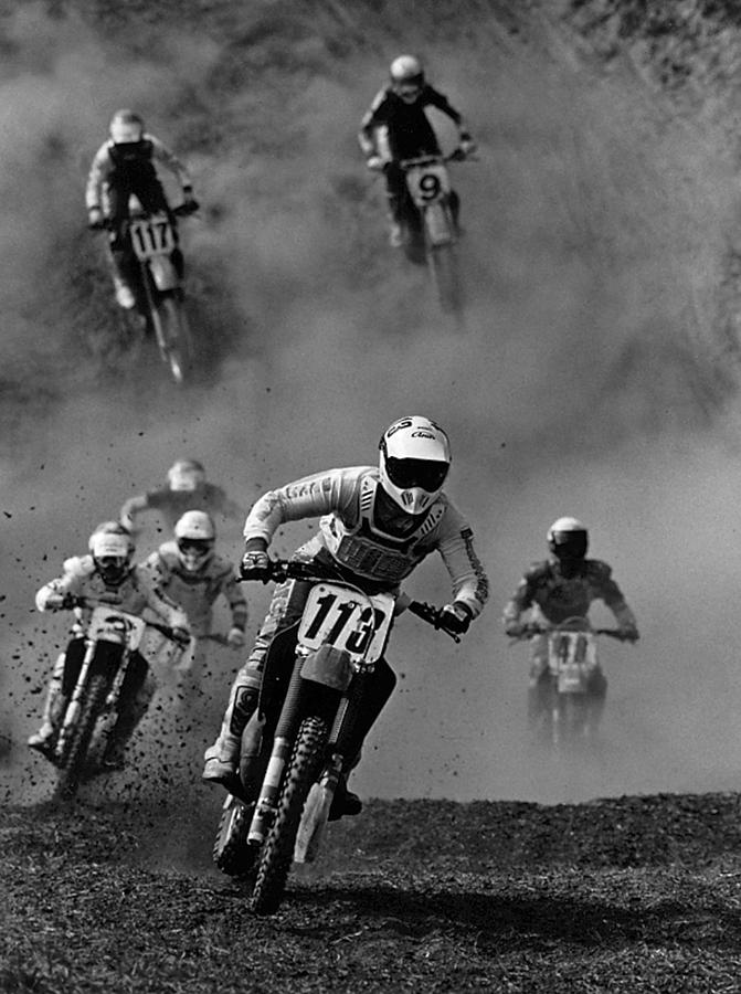 Motocross racing Photograph by Steve Somerville