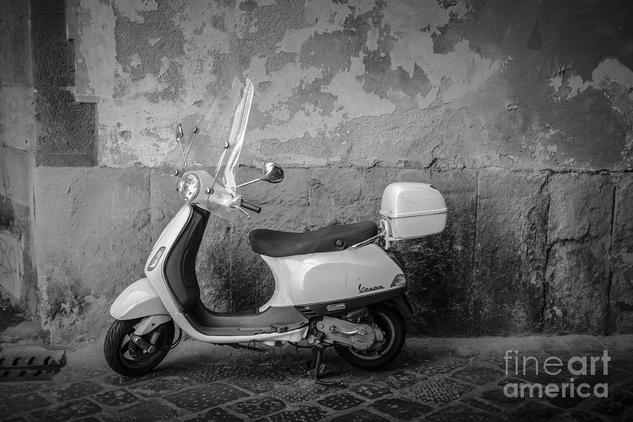 Motor scooter in Rome Italy Photograph by Edward Fielding