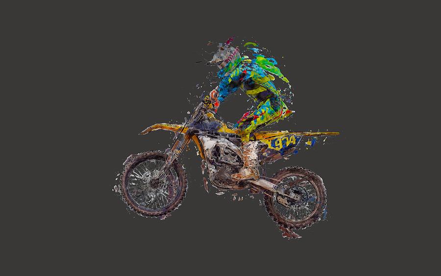 Motorbiker Digital Art by Roy Pedersen