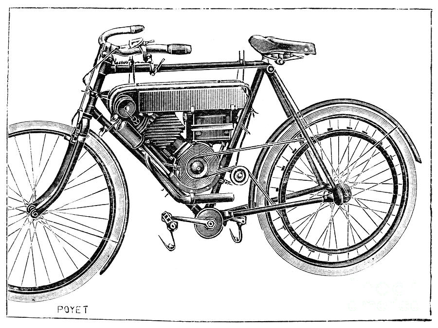 Motorcycle, 1904 Photograph by Granger