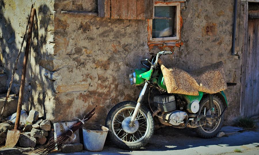 Motorcycle in Bulgaria Photograph by Mark Mitchell
