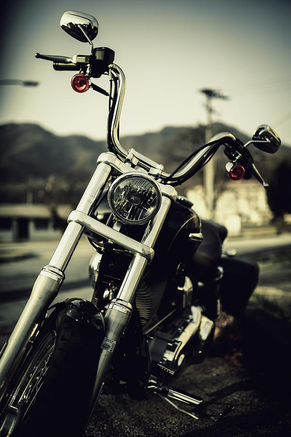Motorcycle In Vintage Photograph by Hyuntae Kim