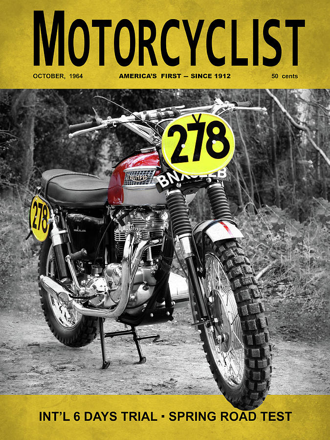 Steve Mcqueen Photograph - Motorcycle Magazine ISDT 1964 by Mark Rogan