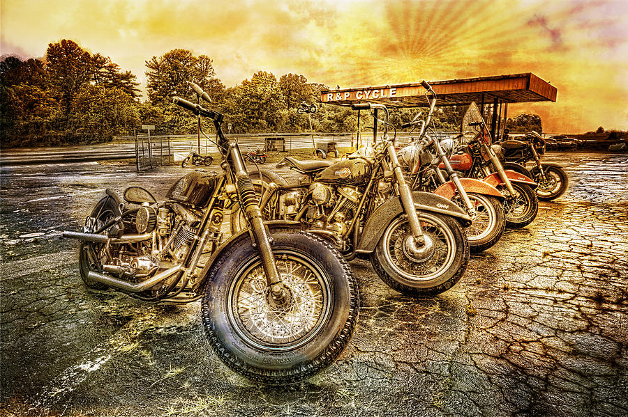 Motorcycles Photograph by Debra and Dave Vanderlaan