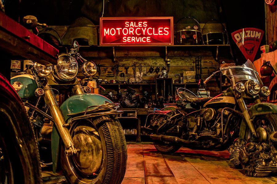 Motorcycle Photograph - Motorcycles Sales-Service by Justin Pulsipher