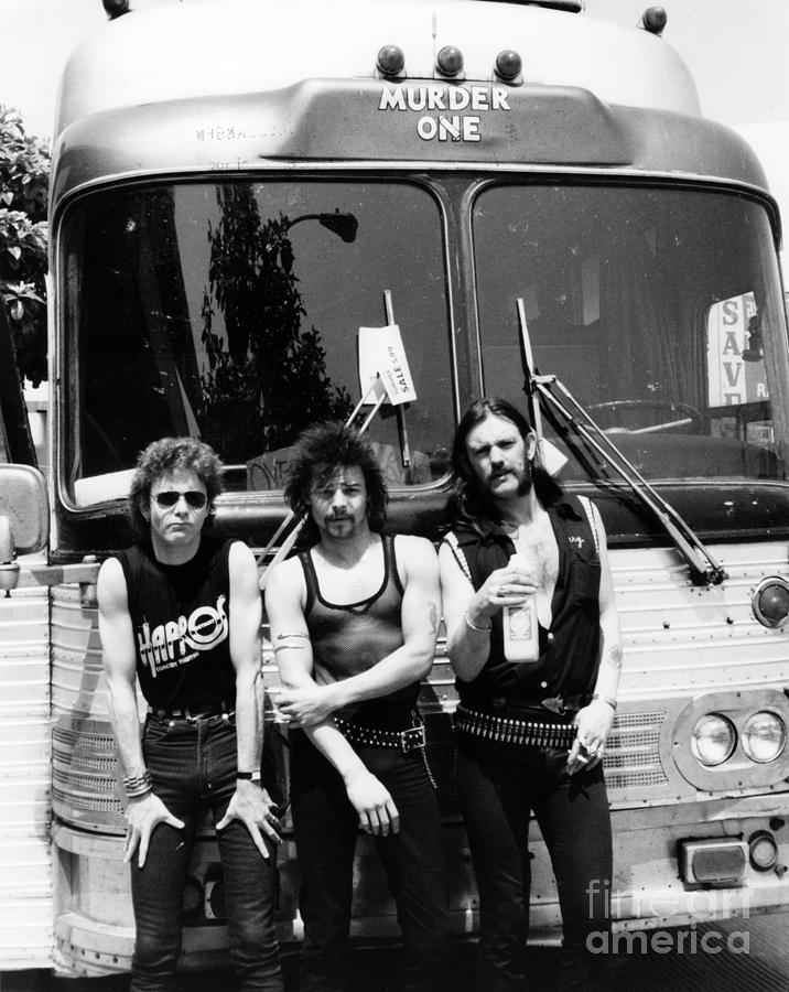 Motorhead Photograph - Motorhead 1982 lemmy kilmister,phil taylor,brian robertson by Chris Walter