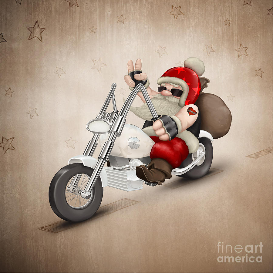 Santa Claus Painting - Motorized Santa Claus by Giordano Aita