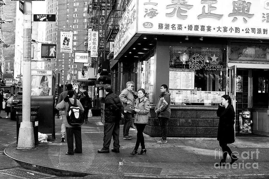 Mott Street Watchers in New York City Photograph by John Rizzuto