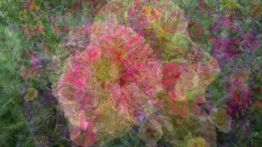 Summer Photograph - Mottled Pink Collage Pop by Kathy Barney