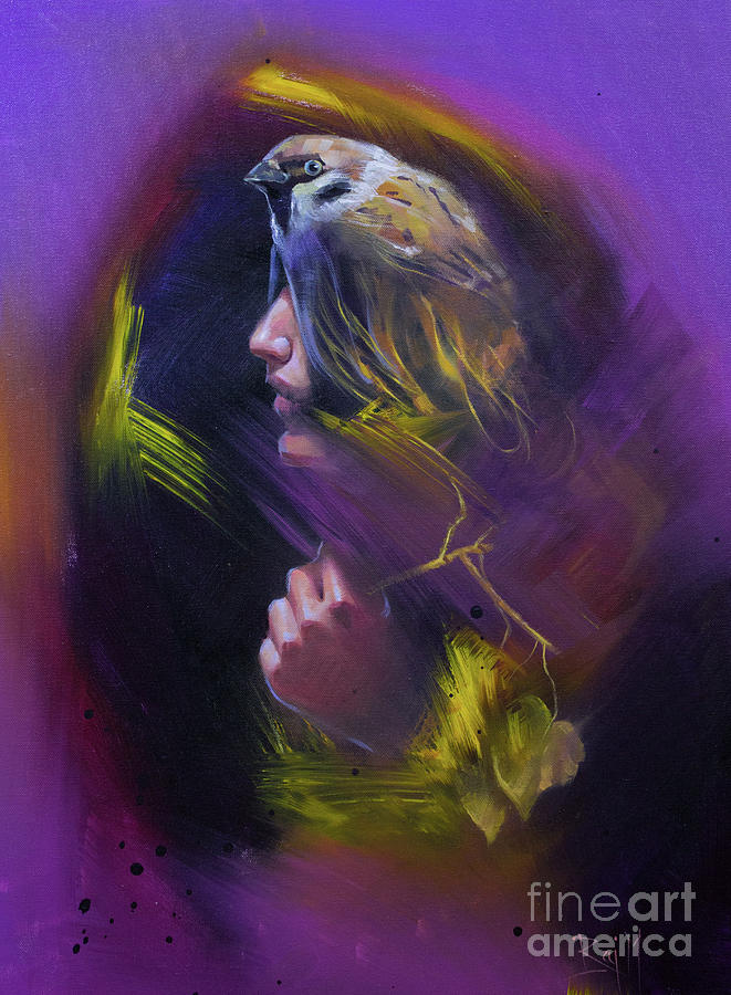 Brush Work Painting - Moulting Expression 4 by Raj Maji Brush Work Painting - Moulting Expression 4 by Raj Maji