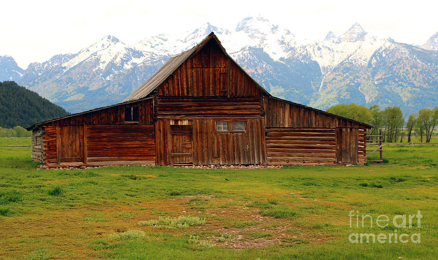Moulton Barn And Grand Teton Grange Photograph by Christiane Schulze Art And Photography