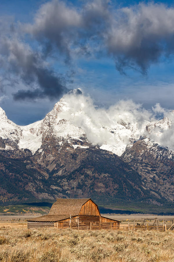 Moulton Barn and Mountain Majesty Photograph by Kathleen Bishop