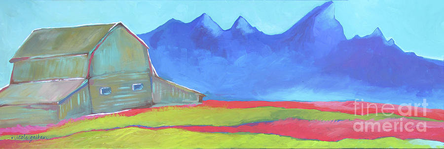 Moulton Barn Jackson Hole Wyoming Painting by Nicole Gaitan