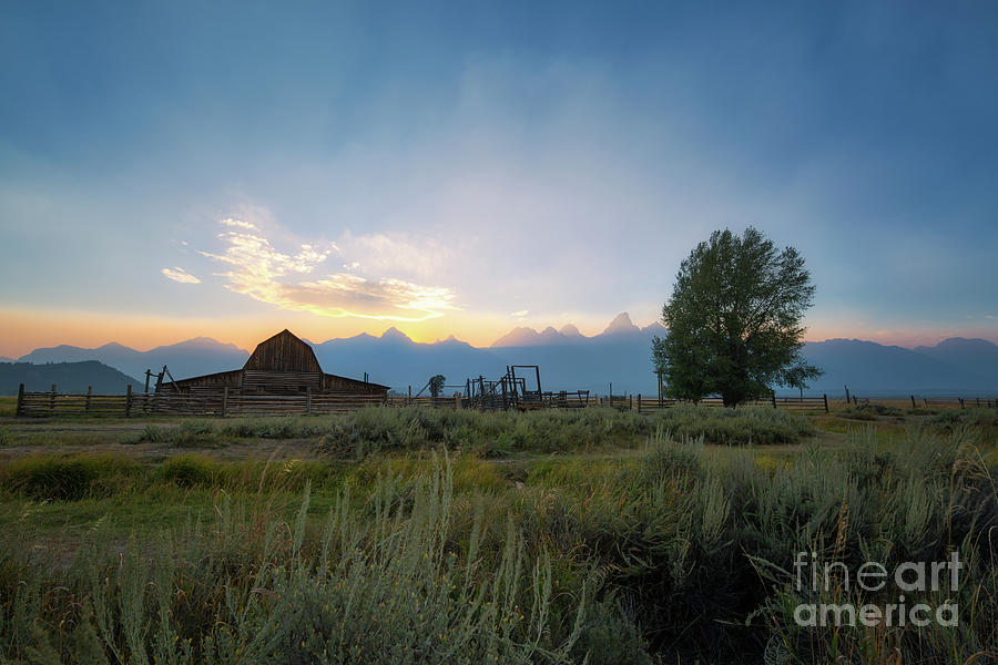 Grand Teton National Park Photograph - Moulton Barn Sunset on Mormon Row by Michael Ver Sprill