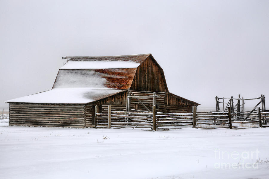 Moulton Barn Whiteout Photograph by Adam Jewell