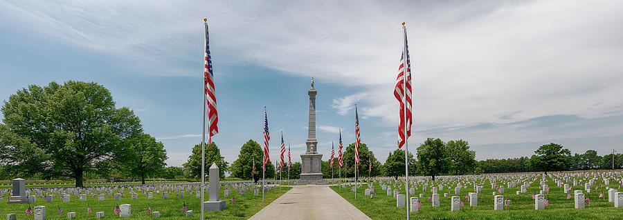 Mound City National Cemetery Panorama 2 Photograph by Susan Rissi Tregoning