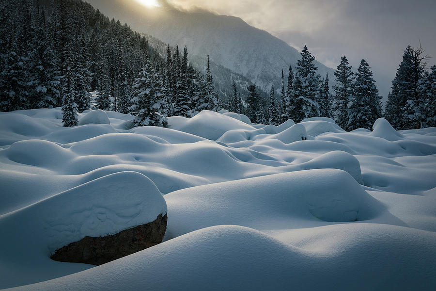 Mounds Of Snow In Little Cottonwood Canyon Photograph