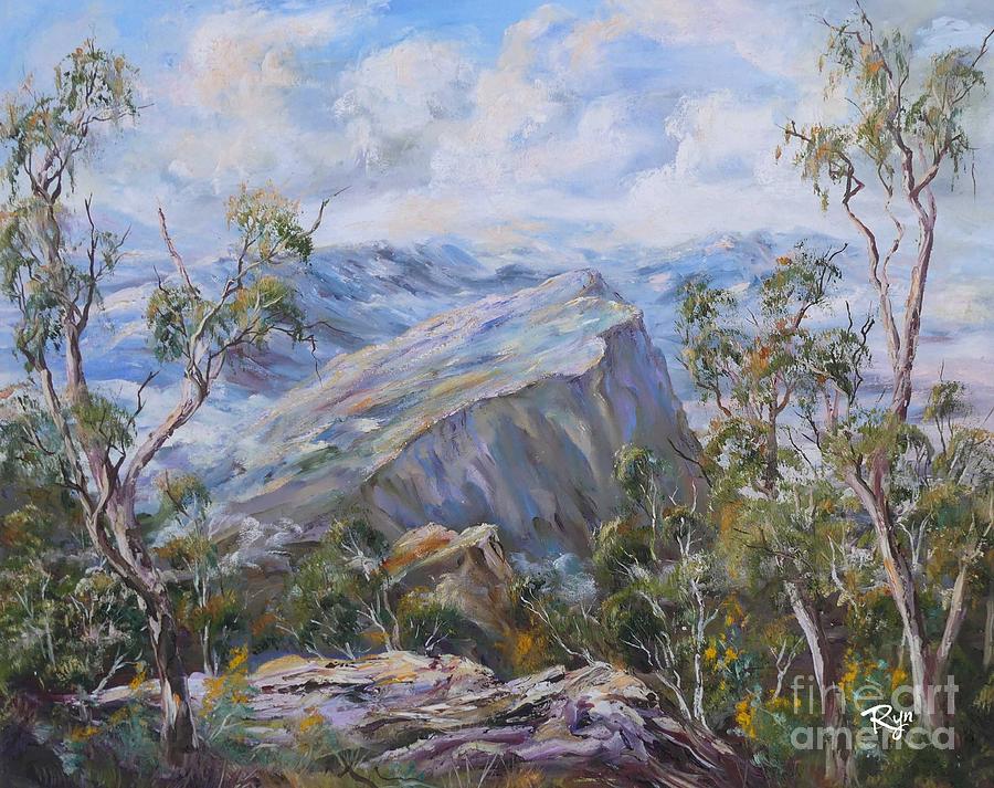 Grampians Painting - Mount Abrupt Grampians Victoria by Ryn Shell