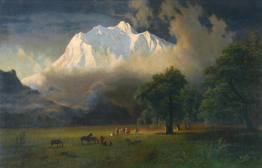 Mount Adams Painting by Albert Bierstadt