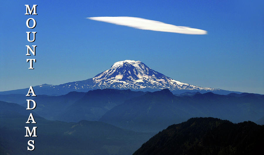 Mount Adams and cloud cap Photograph by David Lee Thompson