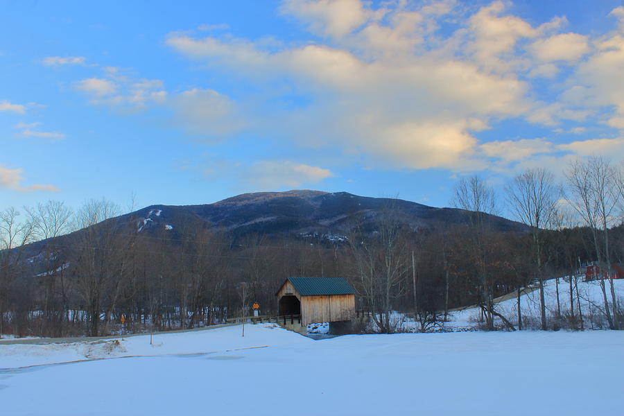 Mount Ascutney and Bowers Covered Bridge Photograph by John Burk