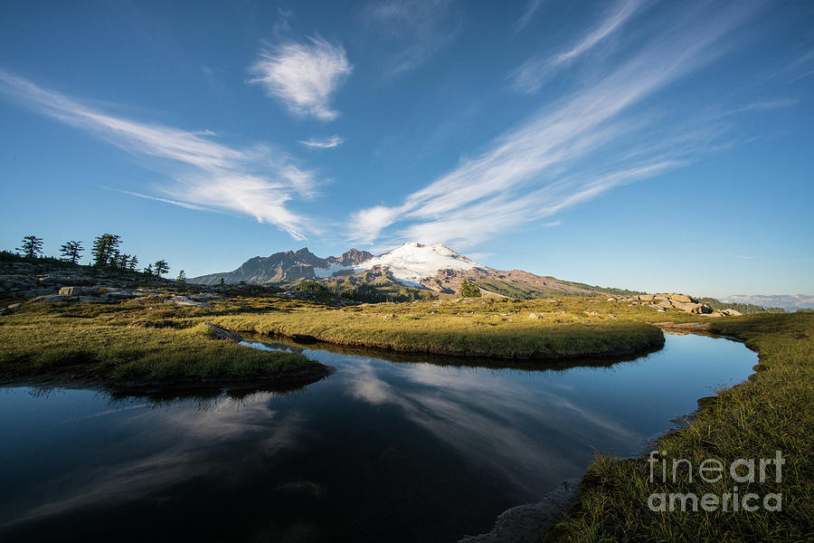 Mount Baker Clouds Crosshairs Photograph by Mike Reid