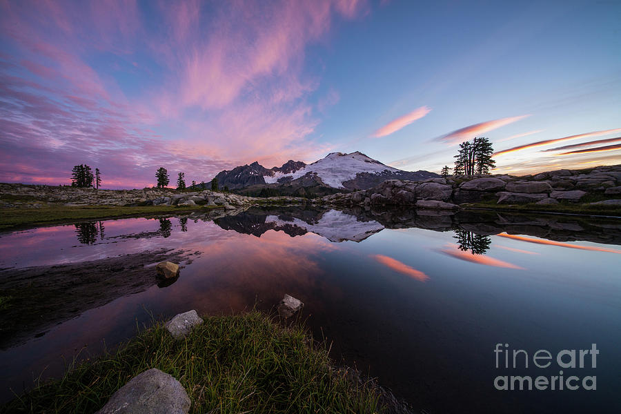 Mount Baker Photograph - Mount Baker Dawns Colors Clarity by Mike Reid