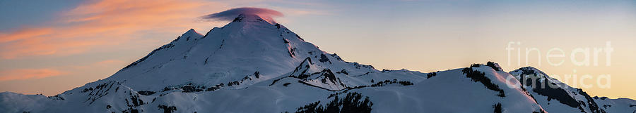 Mount Baker Dusk Panorama Photograph by Mike Reid