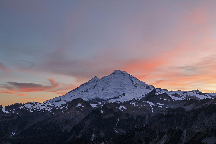 Mount Baker Fall Sunset Photograph by Michael Russell
