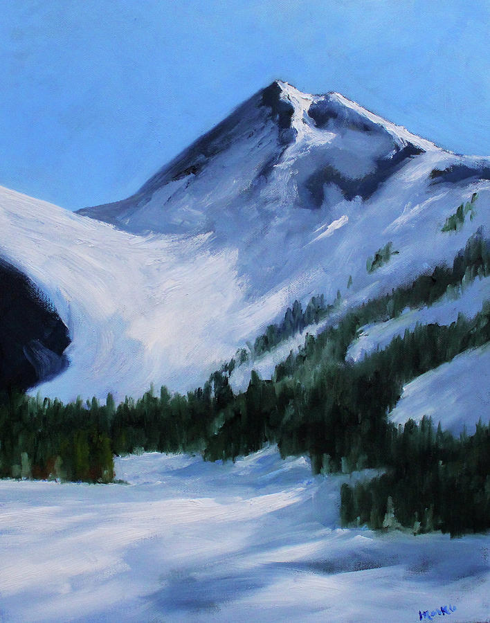 Mount Baker Glacier Painting by Nancy Merkle