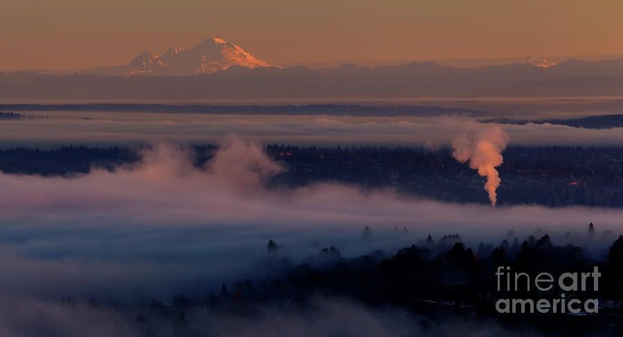 Seattle Photograph - Mount Baker in the Distance by Mike Reid