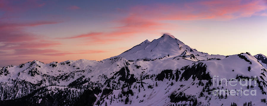 Fall Photograph - Mount Baker Sunset Panorama by Mike Reid